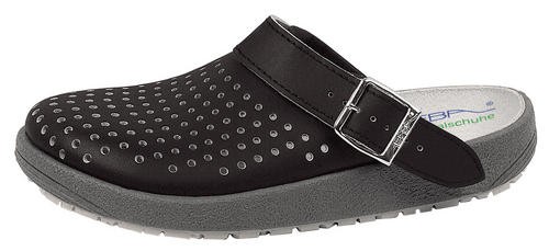 Arbeitsschuhe ABEBA 9310, schwarz, perforiert, Clog, OB