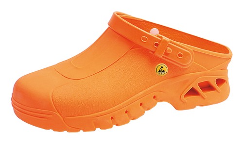 Arbeitsschuhe ABEBA 39630, ESD, orange, autoklavierbarer Clog